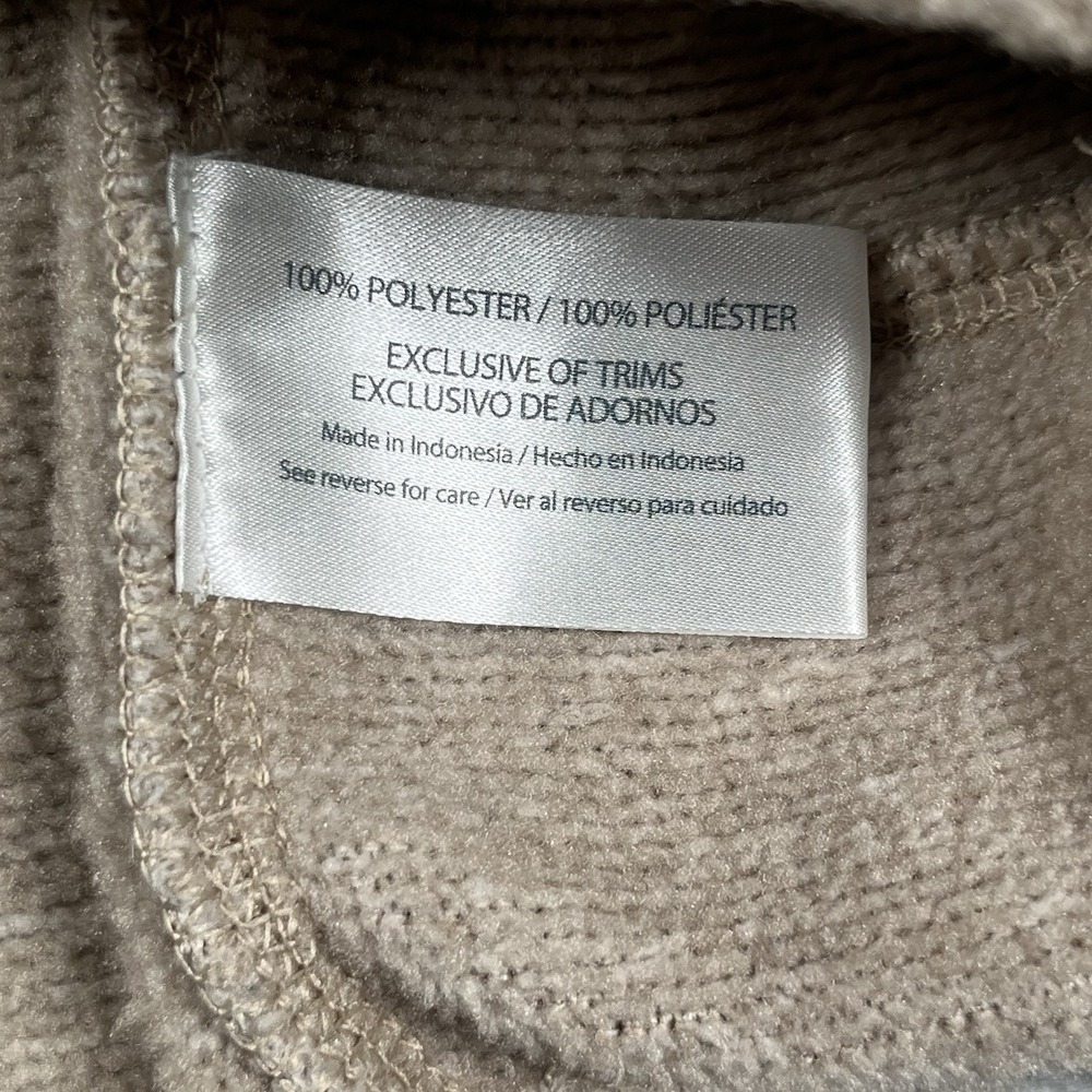 Woolrich 1/4 Snap Button Pullover Sweater Men's XL Fleece Beige Long Sleeve READ - Picture 5 of 11